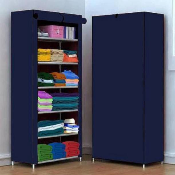 Shoefy Collapsible Wardrobe 6 Shelves Storage Clothes & shoes Storage Micro Fiber Collapsible Wardrobe