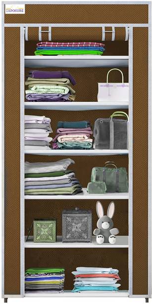 EXPOSURE Brown-6L-WARDROBE Carbon Steel Collapsible Wardrobe