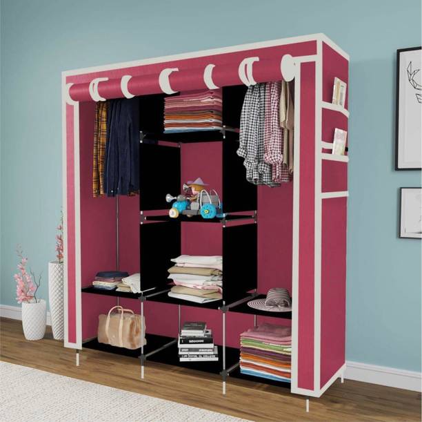 SHOEVAULT Closet for Clothes Almira Micro Fiber Collapsible Wardrobe