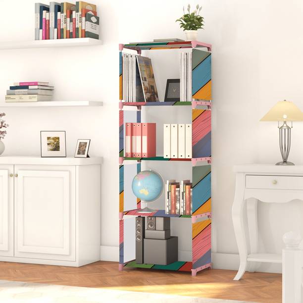 Imperial fur 5 Layer Portable Book Shelf Rack | Space-Saving Book Stand for Home & Office Metal Open Book Shelf