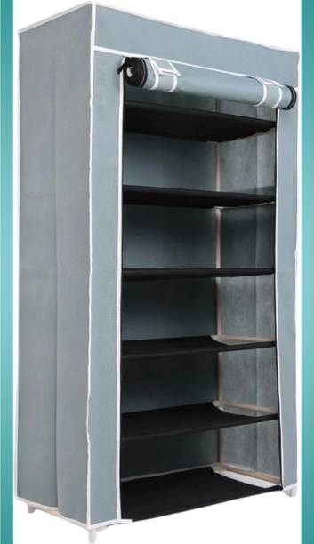 RACKREIGN Collapsible Portable Wardrobe Closet | Fabric Clothes Carbon Steel Collapsible Wardrobe