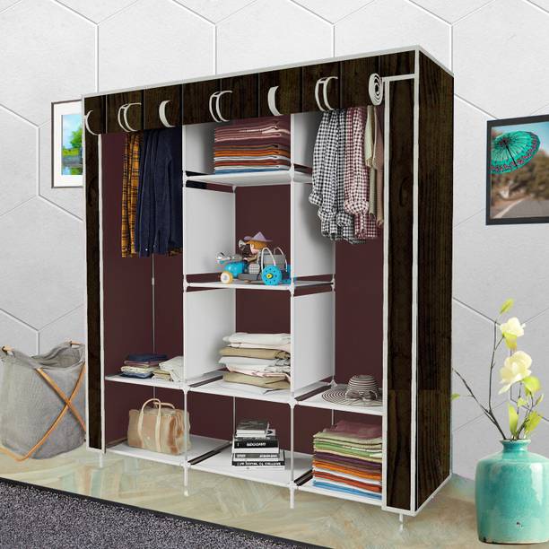 MeroDeco C1 Printed Wardrobe Carbon Steel Collapsible Wardrobe