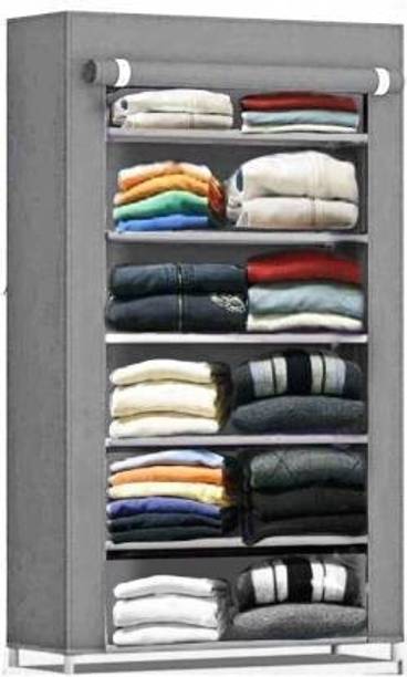 S . K Store Carbon Steel Collapsible Wardrobe