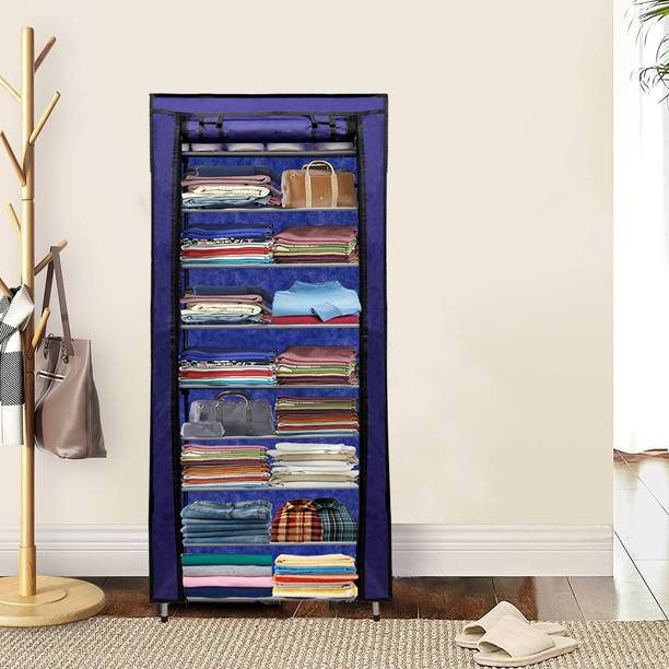 GlowSilk Metal Wardrobe Carbon Steel Collapsible Wardrobe