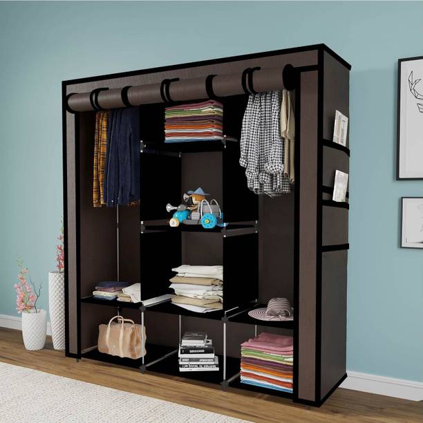 Continental 6+2 Shelves 3 door 88130 Carbon Steel Collapsible Wardrobe