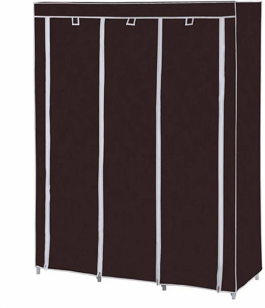 vipash Wardrobe Portable Foldable Closet for Clothes Almira, 2 Hanging Space, 8 Shelves Carbon Steel Collapsible Wardrobe