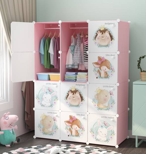 Sasimo 12-Door 12-Shelf Plastic kids Collapsible Cupboard PC Collapsible Wardrobe