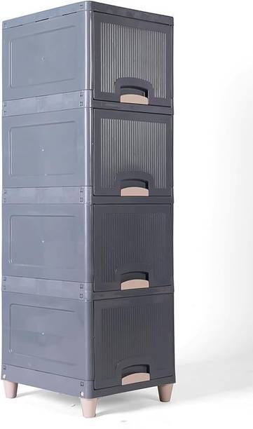 ASHLAS 4 Chest of Drawers : Versatile Drawer Storage Organizer & Organisers Storage Box PP Collapsible Wardrobe