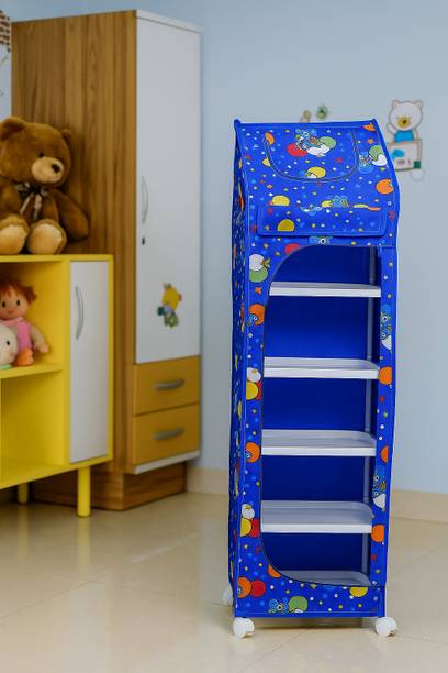 YouCopia 1 Door 6 Shelf Fabric Plastic 2025 PVC Collapsible Wardrobe