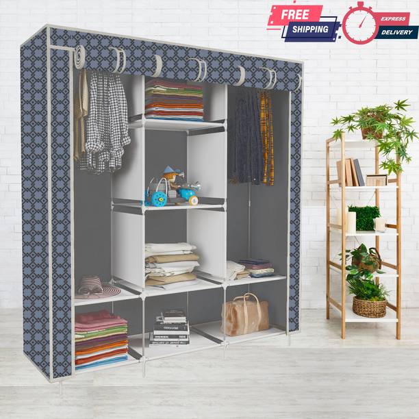 Lyzoo 3 door 8 Shelf Metal Almirah