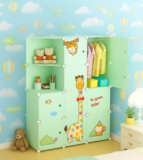 PYXBE 12 Door Cube Plastic Carbon Steel,Bedroom/KidsRoom/Storage PP Collapsible Wardrobe