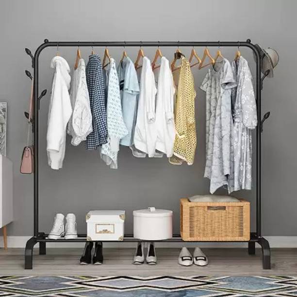 Vozica 1 Door 2 Shelf Open Coat clothes hanger stand PP PP Collapsible Wardrobe