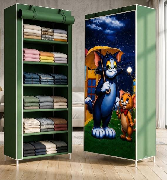 akstore dorimon printe PVC Collapsible Wardrobe