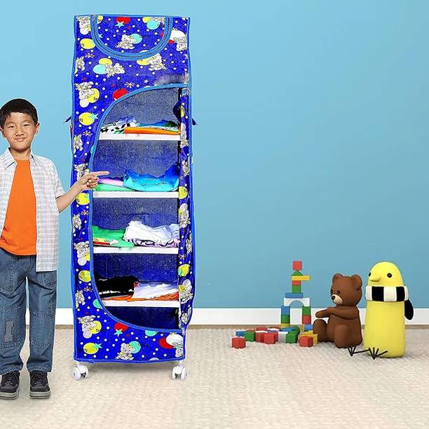Prizam 6 Shelve Unbreakable Material PVC Collapsible Wardrobe-2 PP Collapsible Wardrobe