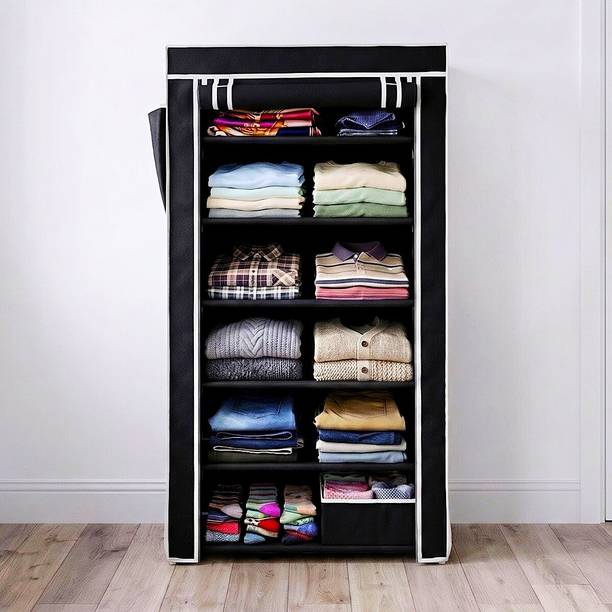 Flipkart Perfect Homes Studio 1 Door 6 Shelf PP Collapsible Wardrobe