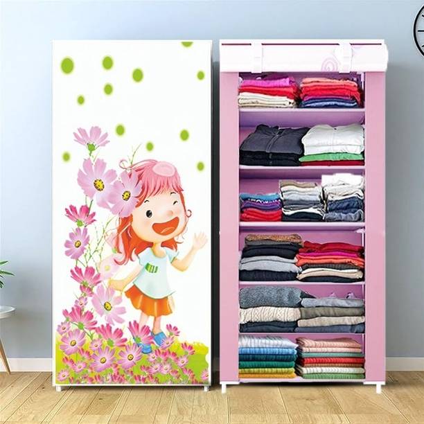 colcum 6L LITTLE GIRL FLOWER Micro Fiber Collapsible Wardrobe