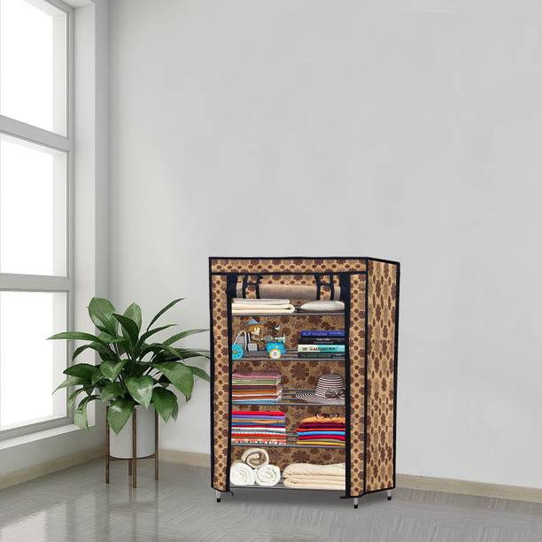 SANAMSTORE Elegant Look Metal Collapsible Wardrobe 5 Layer Easy Assembly Carbon Steel Collapsible Wardrobe