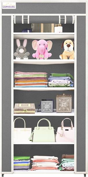 EXPOSURE Grey-6L-WARDROBE Carbon Steel Collapsible Wardrobe