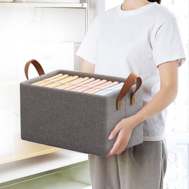NKL 30 L Grey Laundry Stool/Storage