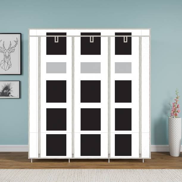 SPIRITED C1 French Door Print Carbon Steel Collapsible Wardrobe