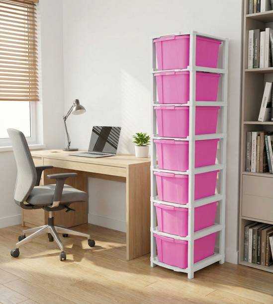 SUPTIKES Multi layer Plastic Storage Cabinet for Clothes with Spacious Drawers PP Collapsible Wardrobe