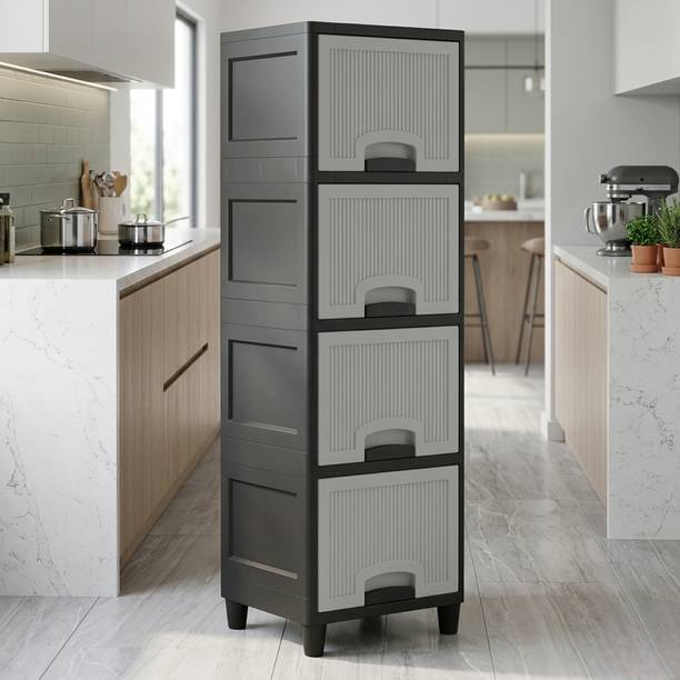MAXTID Multi Layer Cabinet Suitable for Files, Clothes & Accessories PP Collapsible Wardrobe