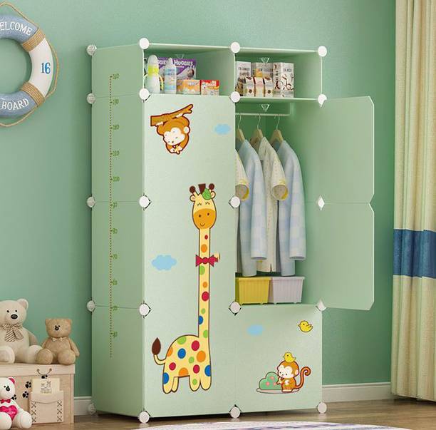 MEVIGO 6-Door 8-Shelf Plastic Collapsible Cupboard PC Collapsible Wardrobe