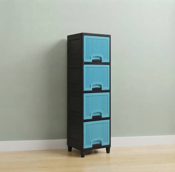 Surety for Safety Multipurpose Plastic Storage Cabinet for Bedroom and Living Room Plastic Free Standing Cabinet