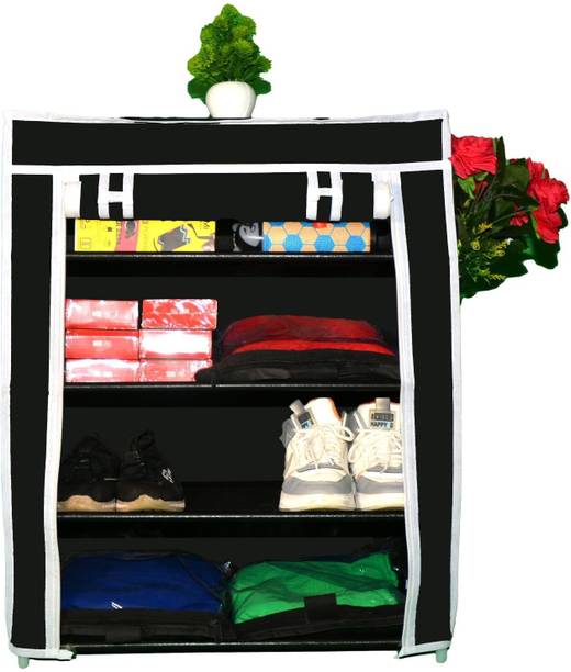Greeno 4 Layer Shoe Rack Stand for Home Portable Storage Organizer Plastic Shoe Stand