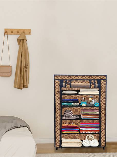 SANAMSTORE Collapsible Wardrobe 5 Layer Storage Cabinet for Organized Living Carbon Steel Collapsible Wardrobe