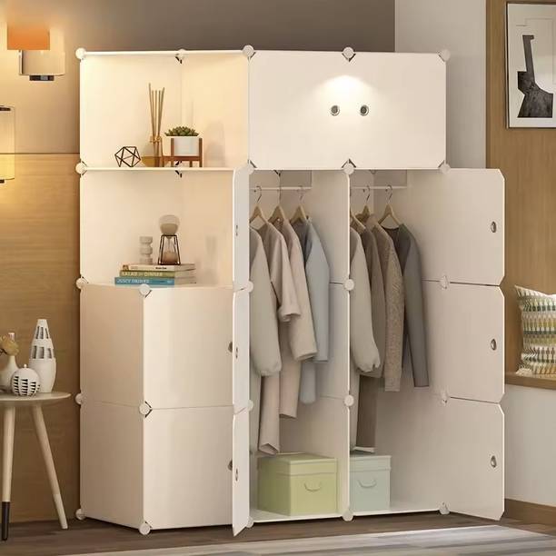 Sasimo 10-Door 12-Shelf Plastic kids Collapsible Cupboard PC Collapsible Wardrobe