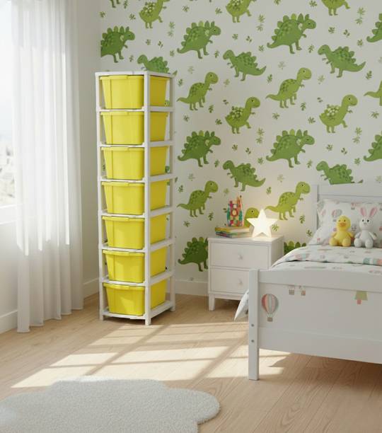 SUPTIKES Architect & Designer Remote Work Essential Modular Desk Side-Unit PP Collapsible Wardrobe