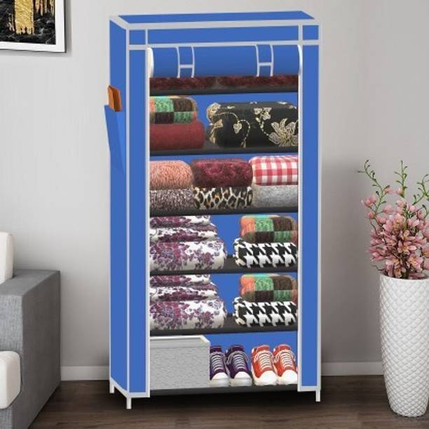Lyzoo 6 Shelf Plastic PVC Collapsible Wardrobe
