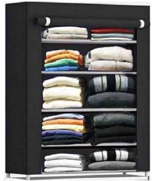 BHIMADA cloth stand rack shelf almirah PVC Collapsible Wardrobe