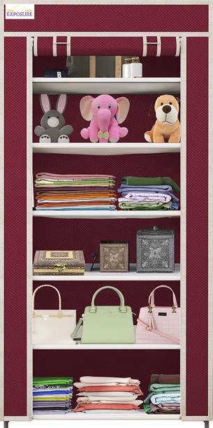 EXPOSURE Maroon-6L-WARDROBE Carbon Steel Collapsible Wardrobe