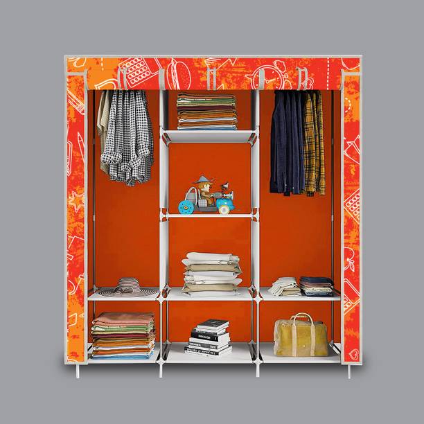 Lyzoo 3 door 8 Shelf Metal Almirah