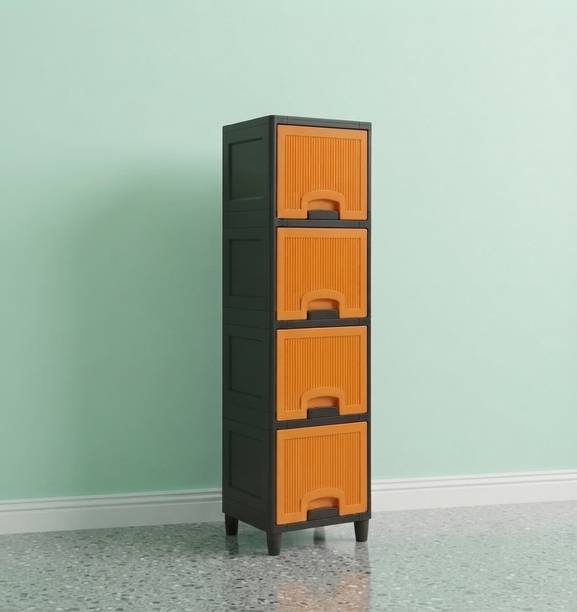 MAXTID Plastic Cupboard Storage Organizer for Kitchen and Household Use PP Collapsible Wardrobe