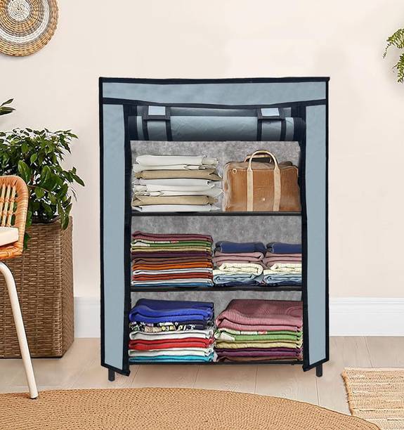 GlowSilk Normal Wardrobe Carbon Steel Collapsible Wardrobe
