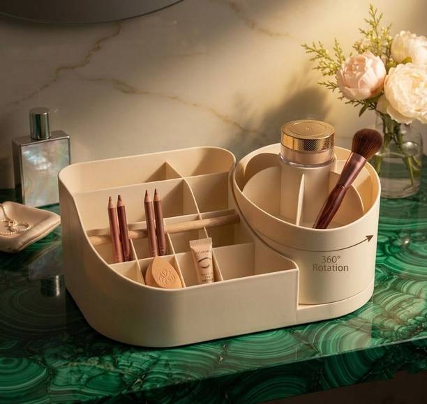 Sorath 360 rotating small size make up brush organiser PVC Collapsible Wardrobe