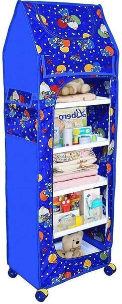 HEGZI Baby Wardrobe for Clothes 6 Shelve almirah for Clothes PVC Collapsible Wardrobe