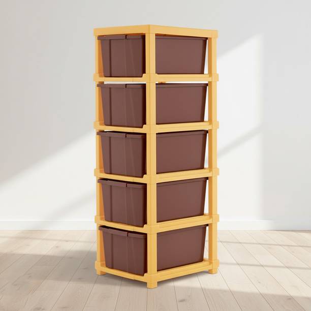 SUPTIKES Baby Clothes Organizer – Safe Plastic Storage Drawers for Nursery PP Collapsible Wardrobe