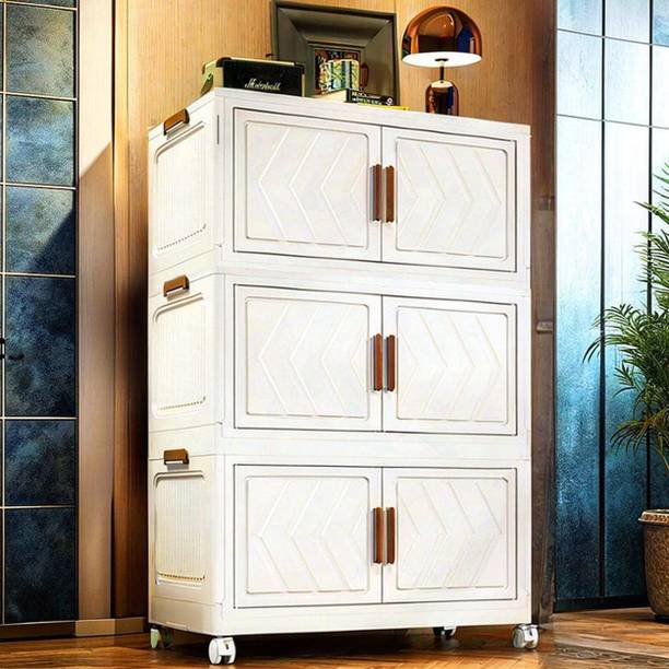 Vozica 1 x 4 Door Storage Cabinet PP Collapsible Wardrobe
