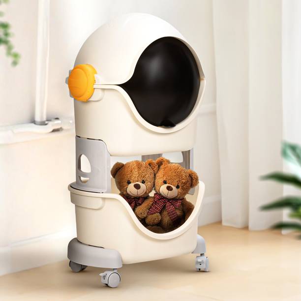 baybee Astronaut Toy Storage Organizer & Cloth Wardrobe for Kids with 2 level Storage PP Collapsible Wardrobe