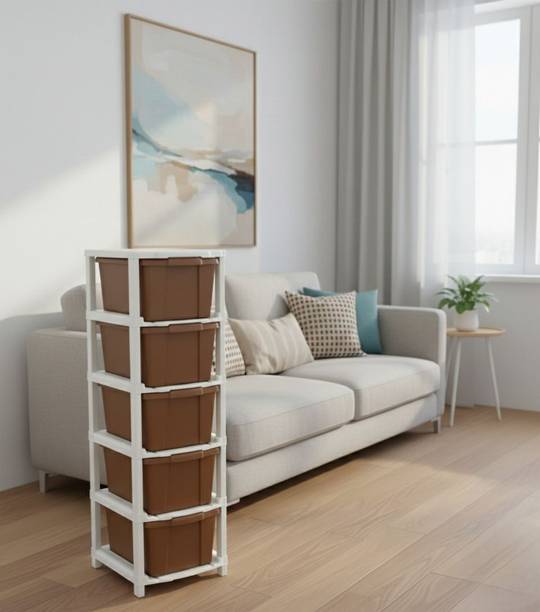 MAXTID Multi Layer Cabinet Suitable for Files, Clothes & Accessories PP Collapsible Wardrobe