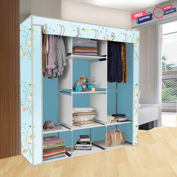 Zooper 3 Door 8 Layer India's 1st Digital Print Carbon Steel Collapsible Wardrobe