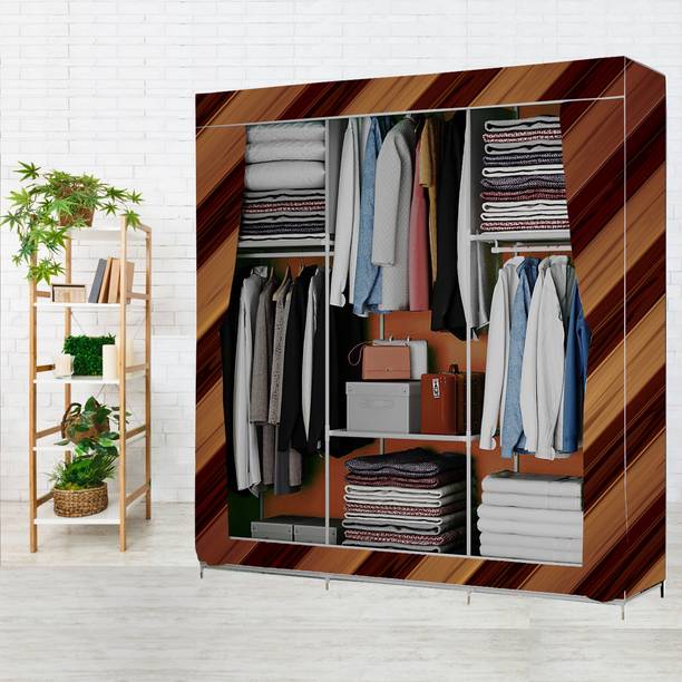 SPIRITED 6 Shelf India's 1st Unique Print Carbon Steel Collapsible Wardrobe