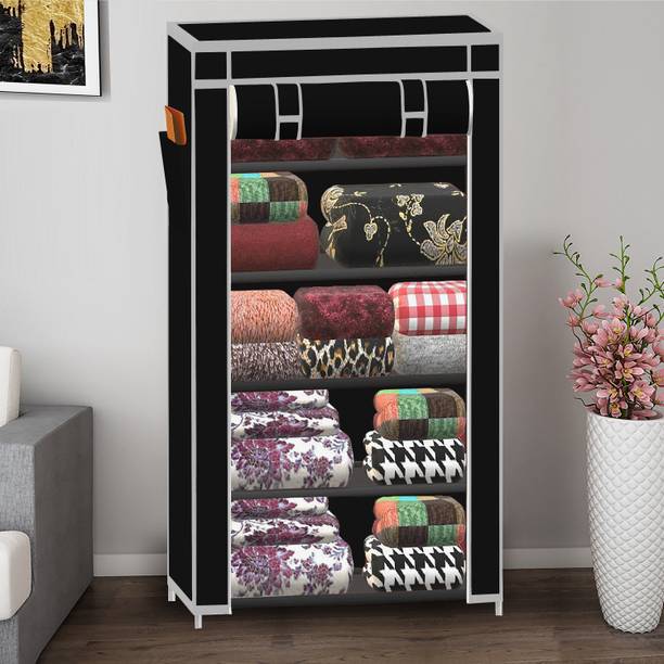 Hridyani Unique collapsible wardrobe 5 shelf PP Collapsible Wardrobe