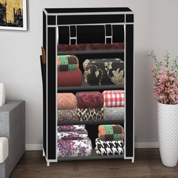 Lyzoo 4 Shelf Plastic PVC Collapsible Wardrobe