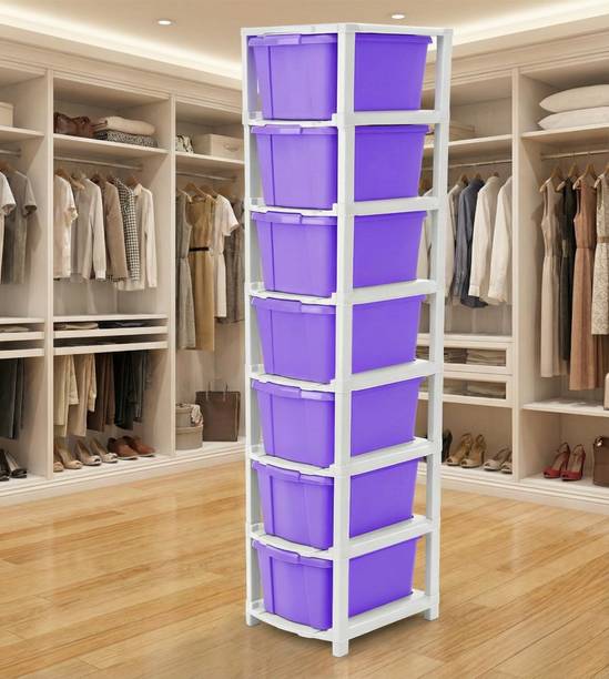 SUPTIKES Architect & Designer Remote Work Essential Modular Desk Side-Unit PP Collapsible Wardrobe