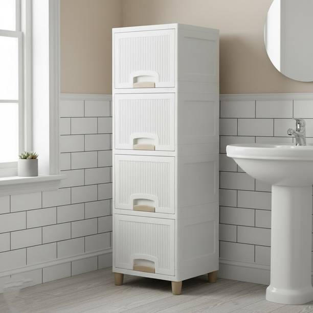 VISEMAN Command Center Desktop Organizer with Easy Slide Drawers PP Collapsible Wardrobe